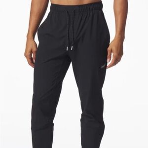 Legends Carson Jogger Men's Black Pants Large Ankle Zip Lightweight Stretch